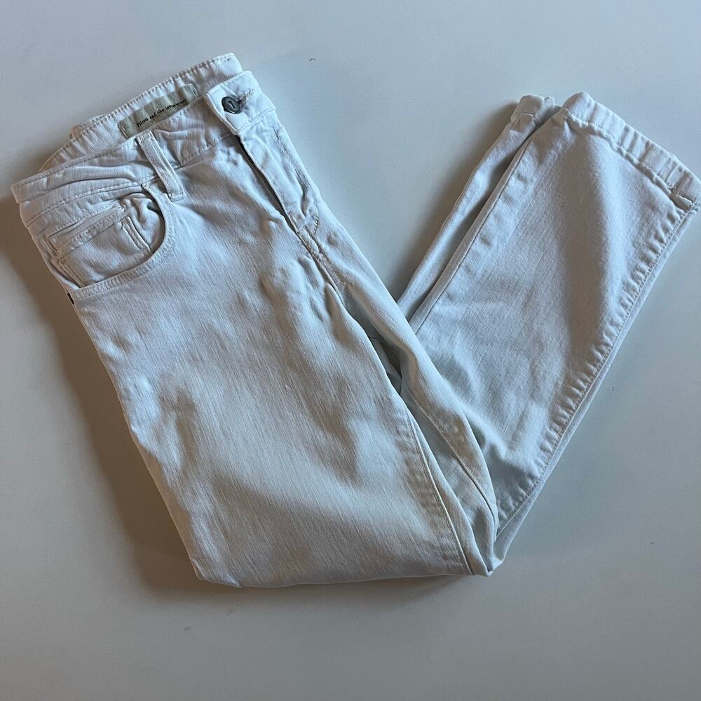 ANTHROPOLOGIE Pilcro and the Letterpress, White Jeans, Size 29/8 Straight Leg
